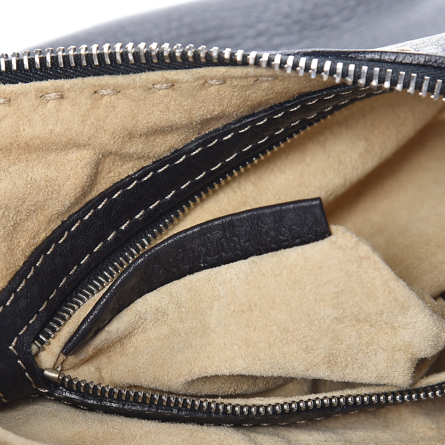 Fendi Calfskin Romano Selleria Shoulder Bag Black 7 of 13