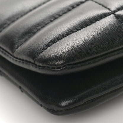 Burberry Lambskin Quilted Lola Double Pouch Crossbody Black 8 of 10