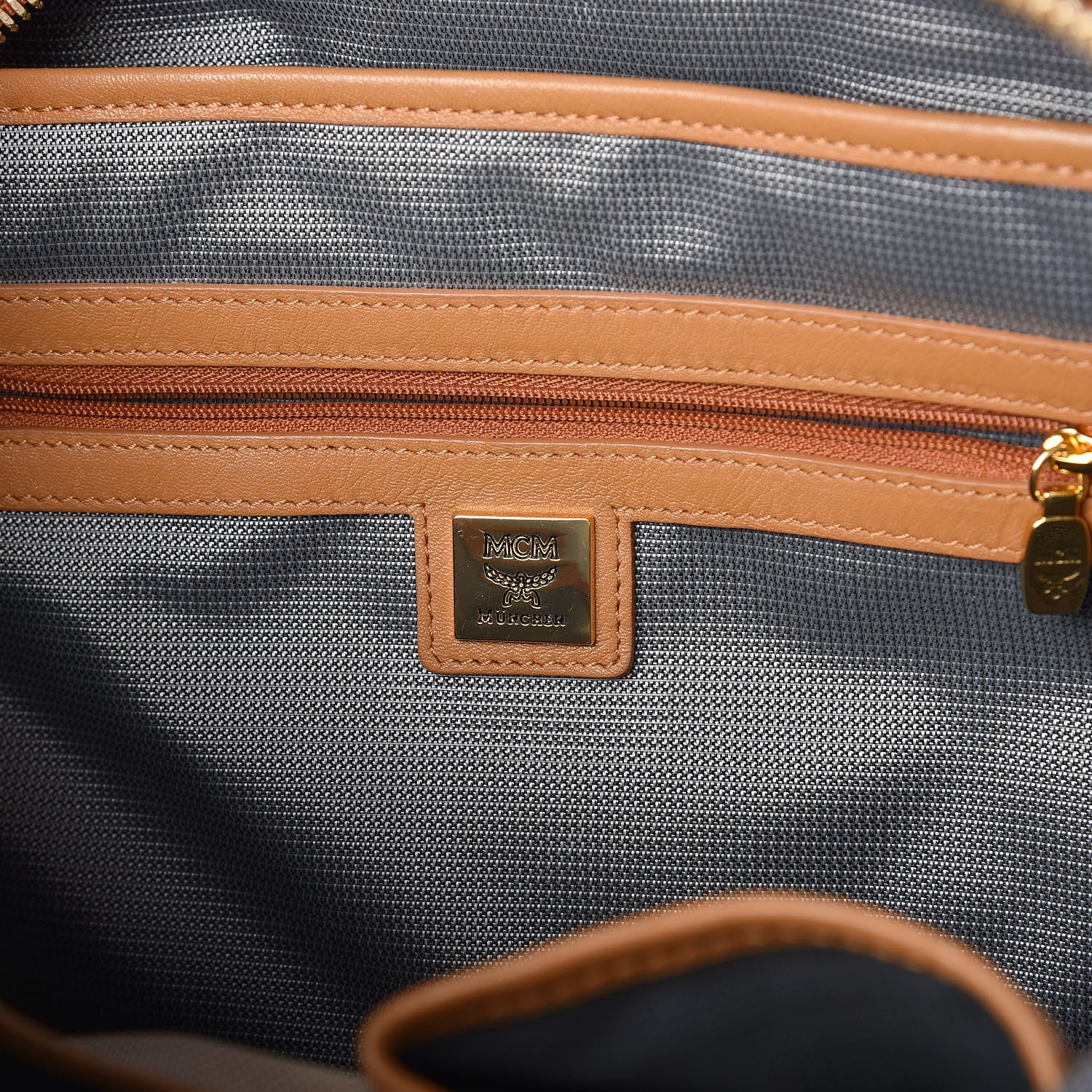 MCM Visetos Medium Side Studs Stark Backpack Cognac 6 of 14