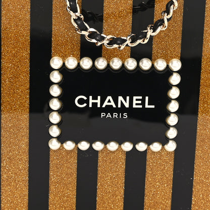 Chanel Plexiglass Perfume Bottle Clutch Black Gold 8 of 12