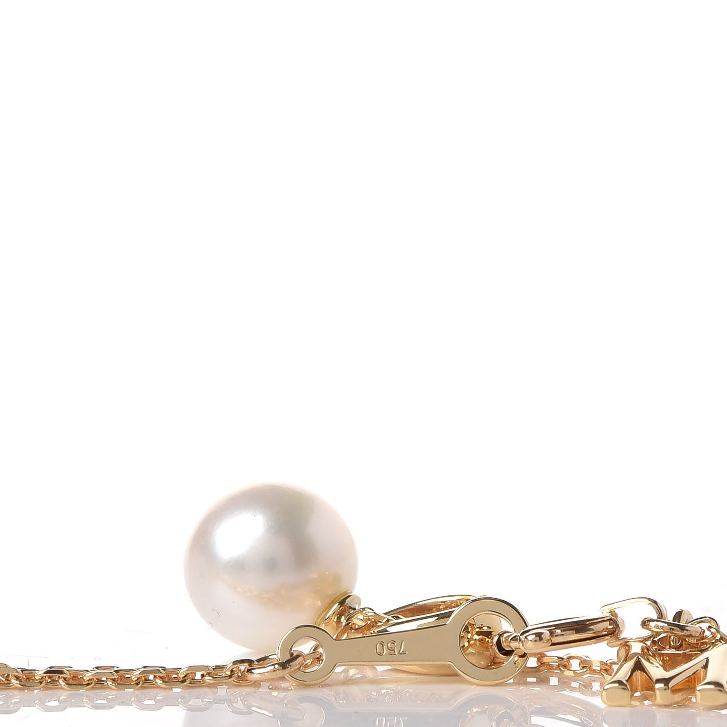 18K Yellow Gold Akoya Pearl 6.5-7mm Drop Pendant Necklace