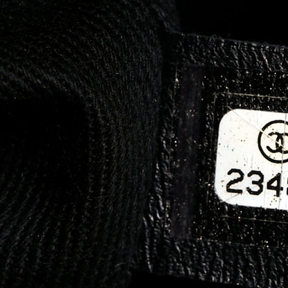 Chanel Canvas Chevron Cuba Patchwork Shopper Tote Black 7 of 10