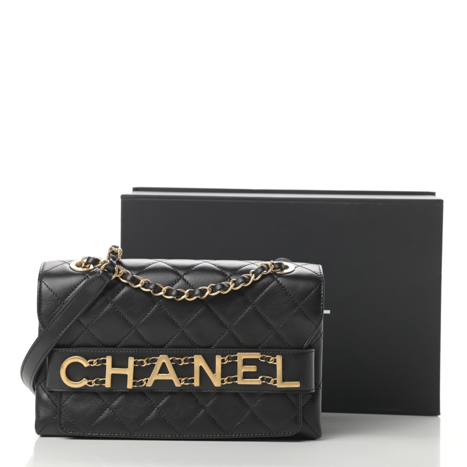 Chanel Calfskin Quilted Enchained Flap Black 11 of 11