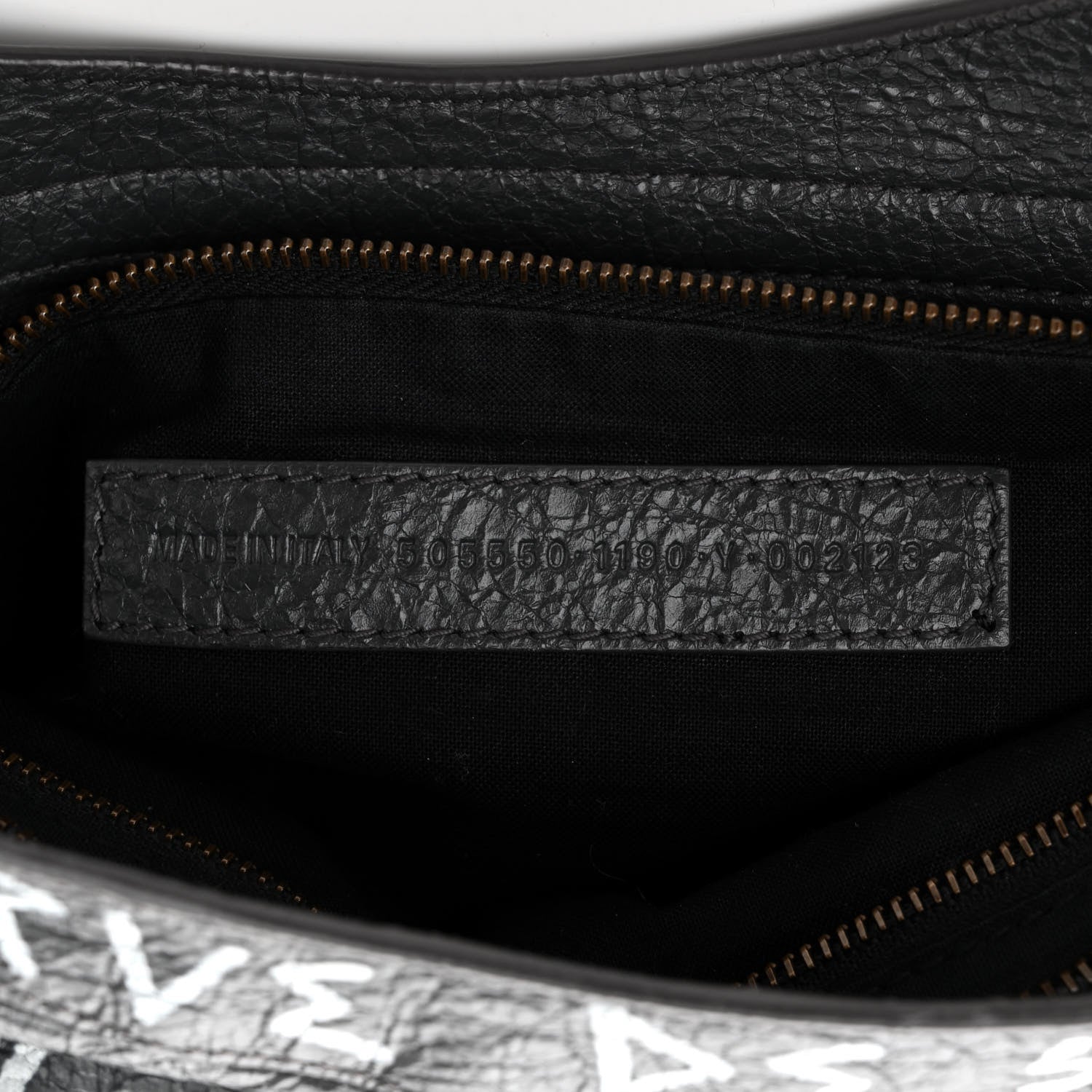 Balenciaga Agneau Arena Graffiti All Over Classic Hardware City Gris Fossile White 7 of 12
