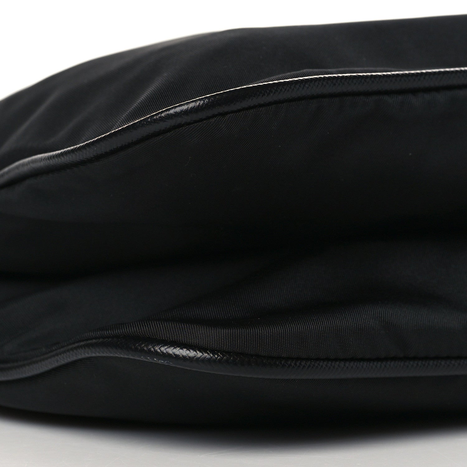 Prada Tessuto Nylon Saffiano Flat Messenger Bag Black 8 of 9