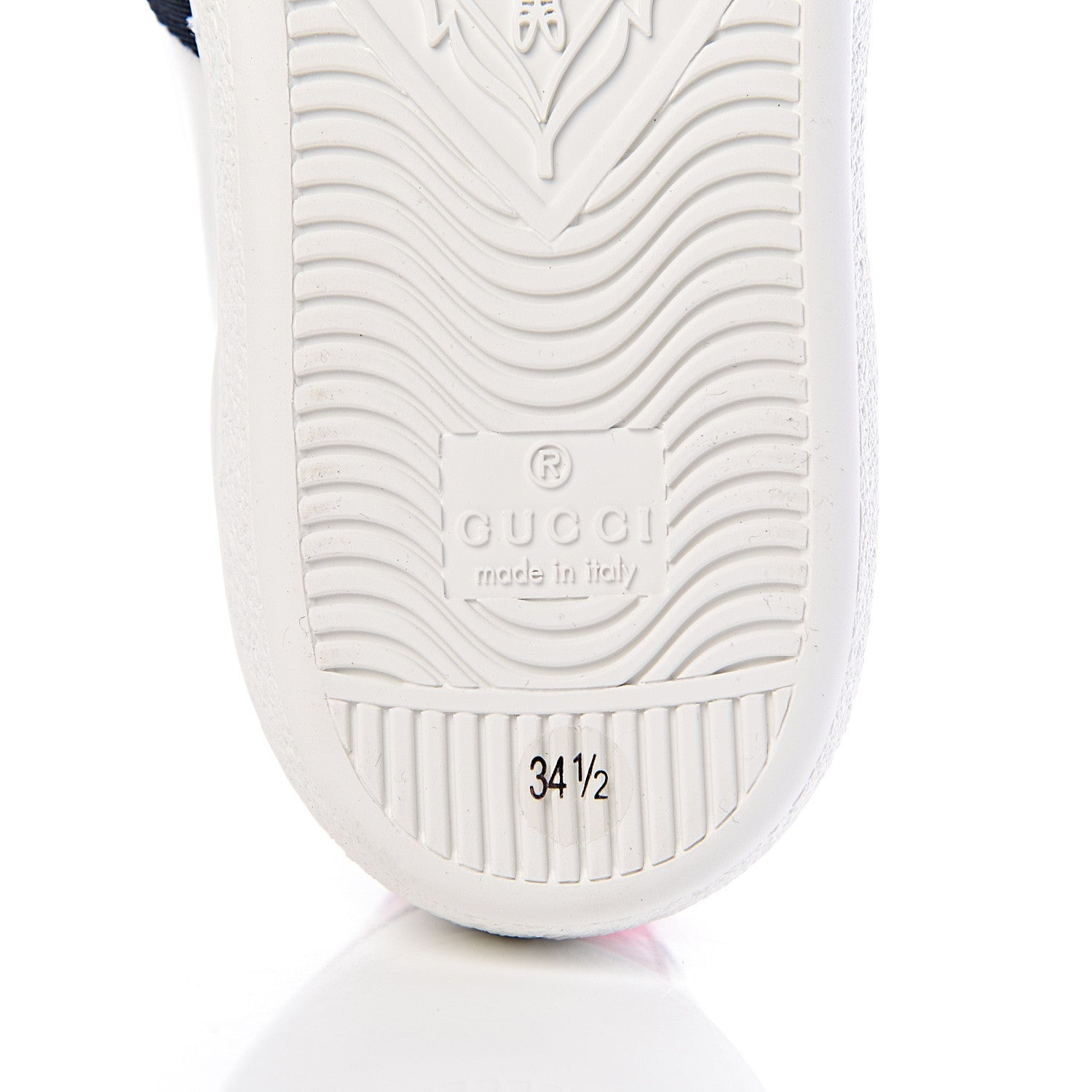 Gucci Calfskin Ayers Web Blind for Love Embroidered Womens Ace Sneakers 34.5 White 7 of 12