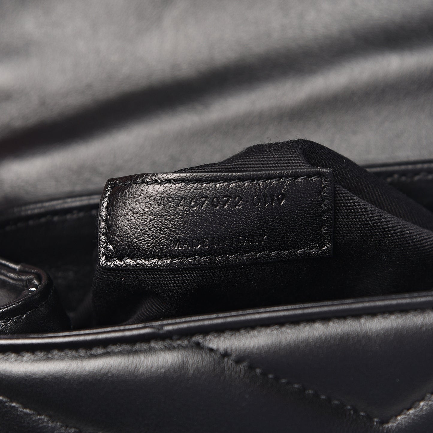 Calfskin Y Quilted Monogram Toy Loulou Crossbody Bag Black