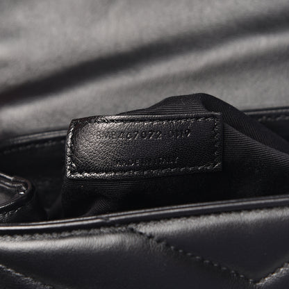 Saint Laurent Calfskin Y Quilted Monogram Toy Loulou Crossbody Bag Black 8 of 12