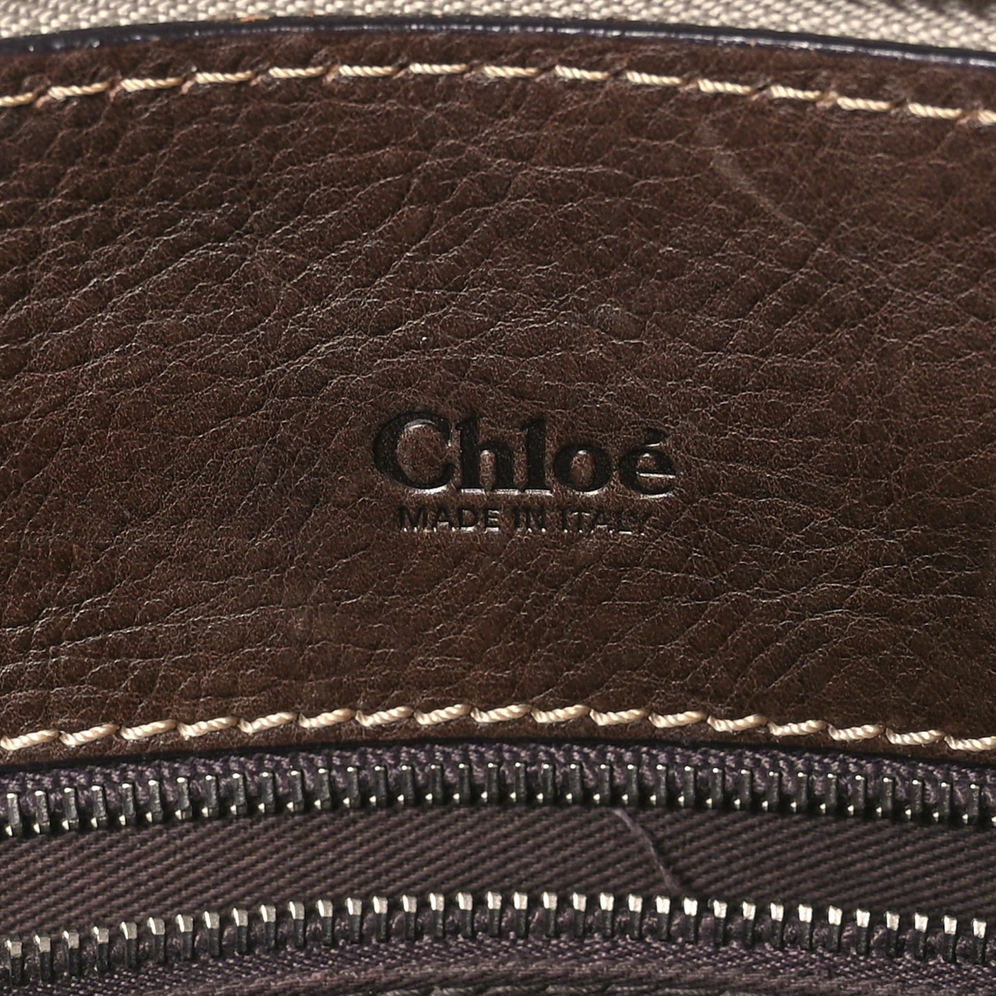 Shiny Tanned Calfskin Medium Edith Bag Brown