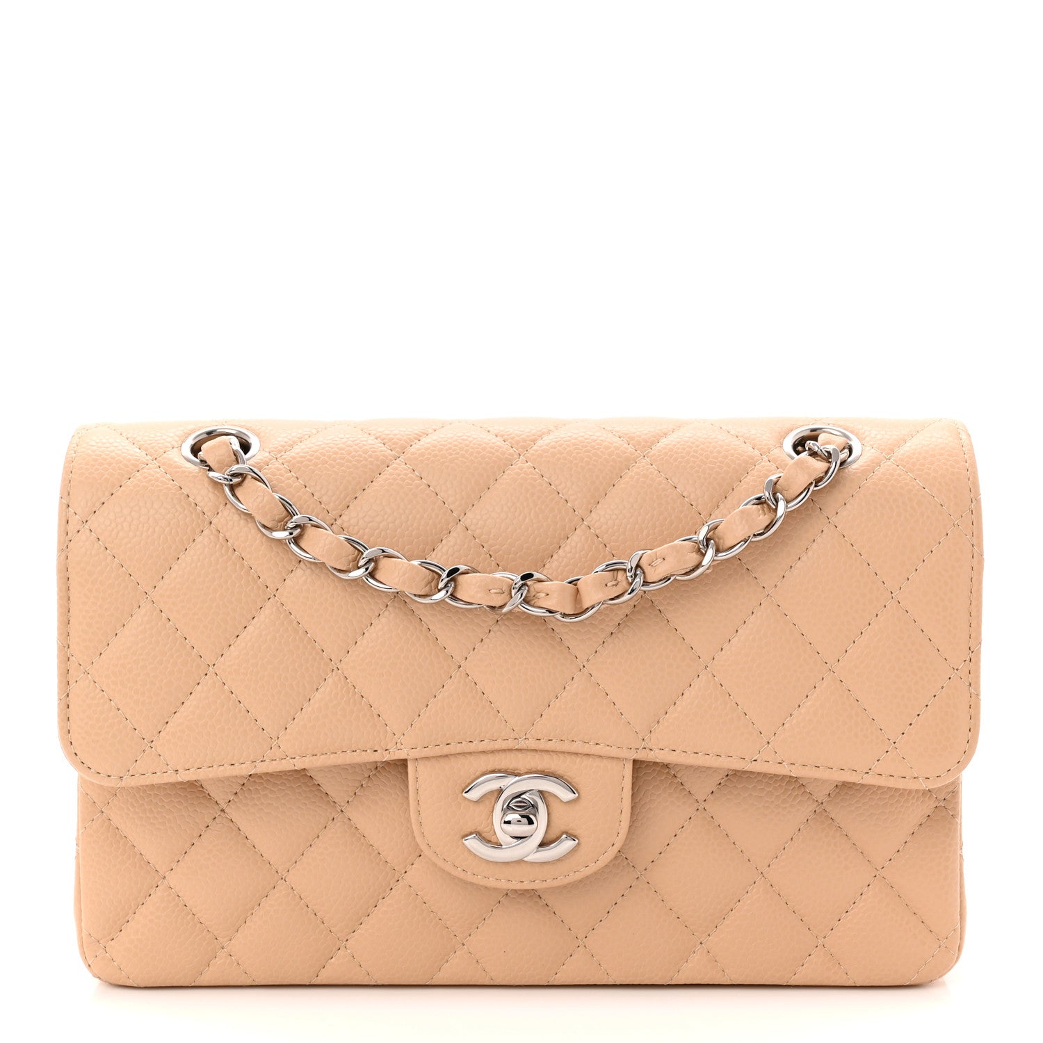 Chanel Caviar Quilted Small Double Flap Beige 1 of 11