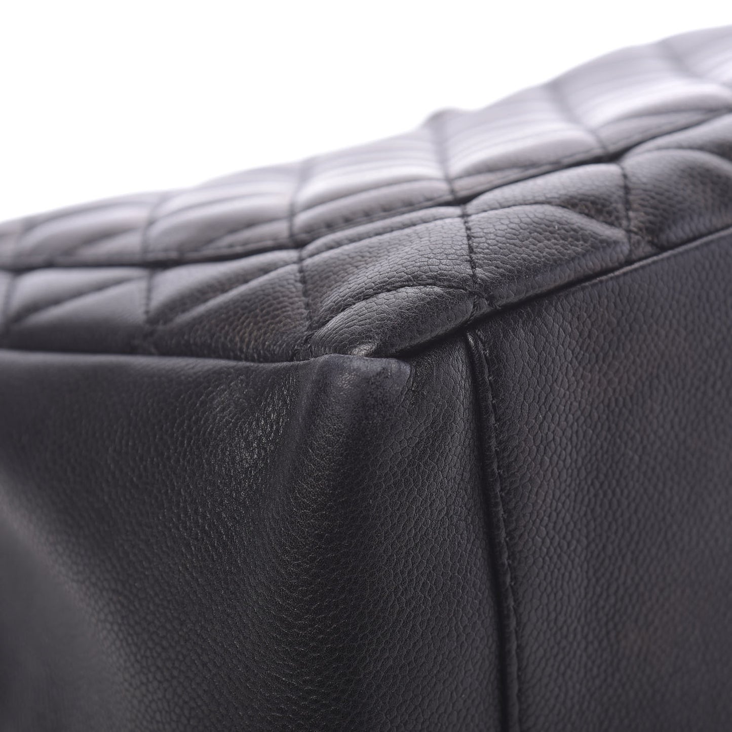 Caviar Quilted Grand Shopping Tote GST Black