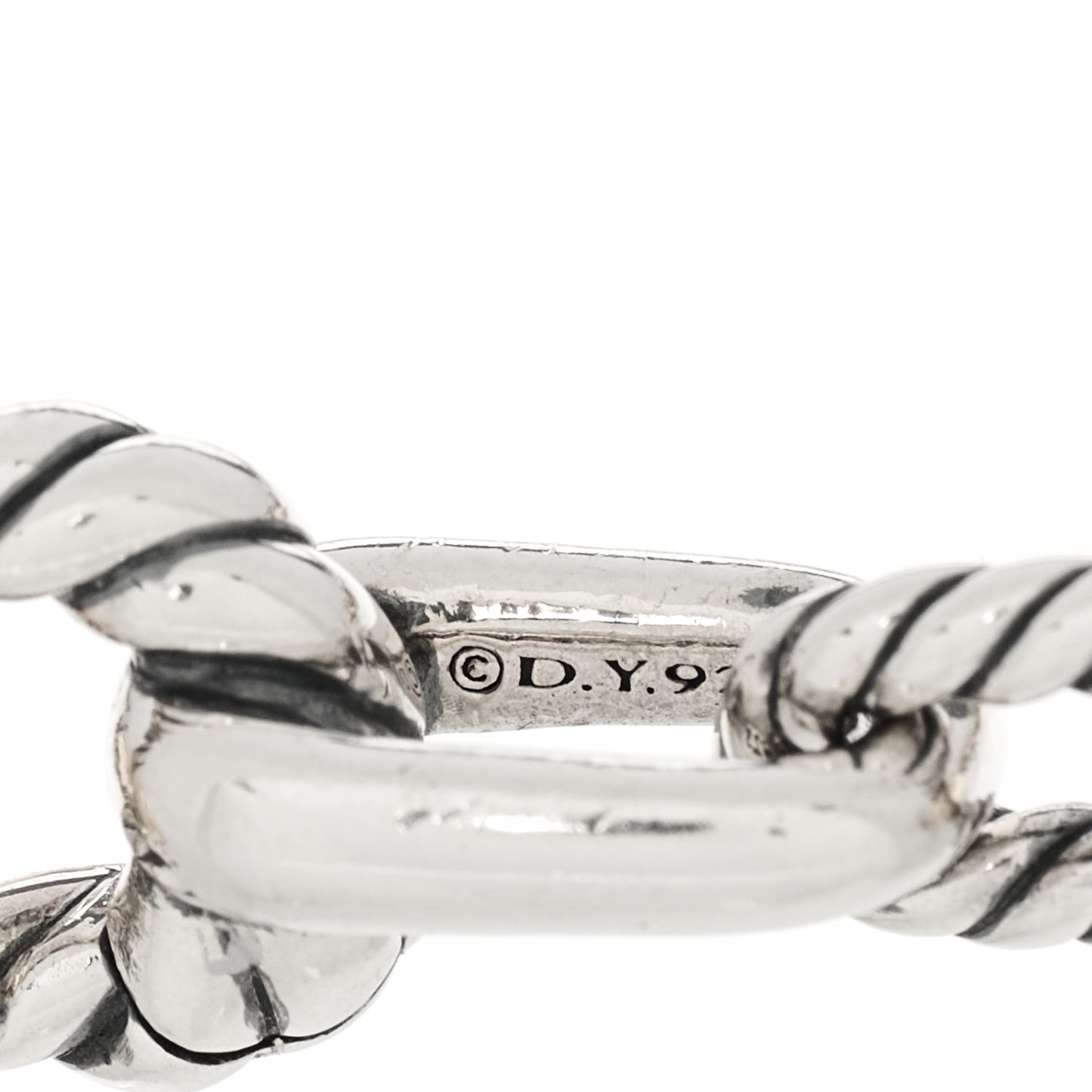 Sterling Silver 18K Yellow Gold 5.5mm DY Madison Link Chain Bracelet