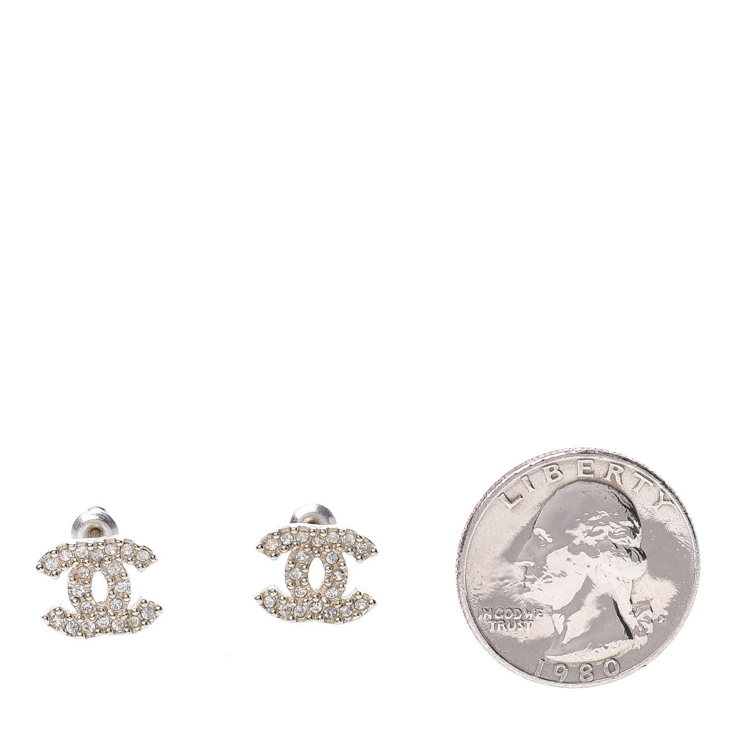 Crystal CC Earrings Gold