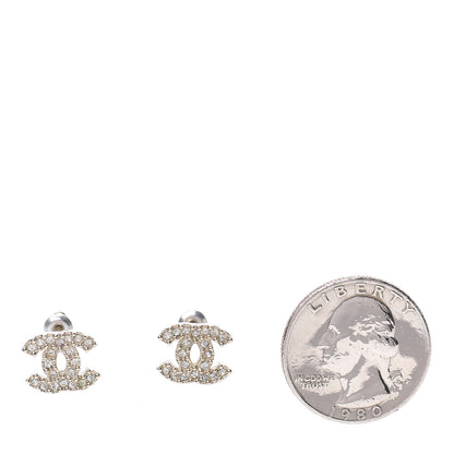 Chanel Crystal CC Earrings Gold 2 of 4