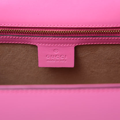 Gucci Vitello Fontanella Web Medium Sylvie Top Handle Bag Pink Tropical Flower 6 of 12