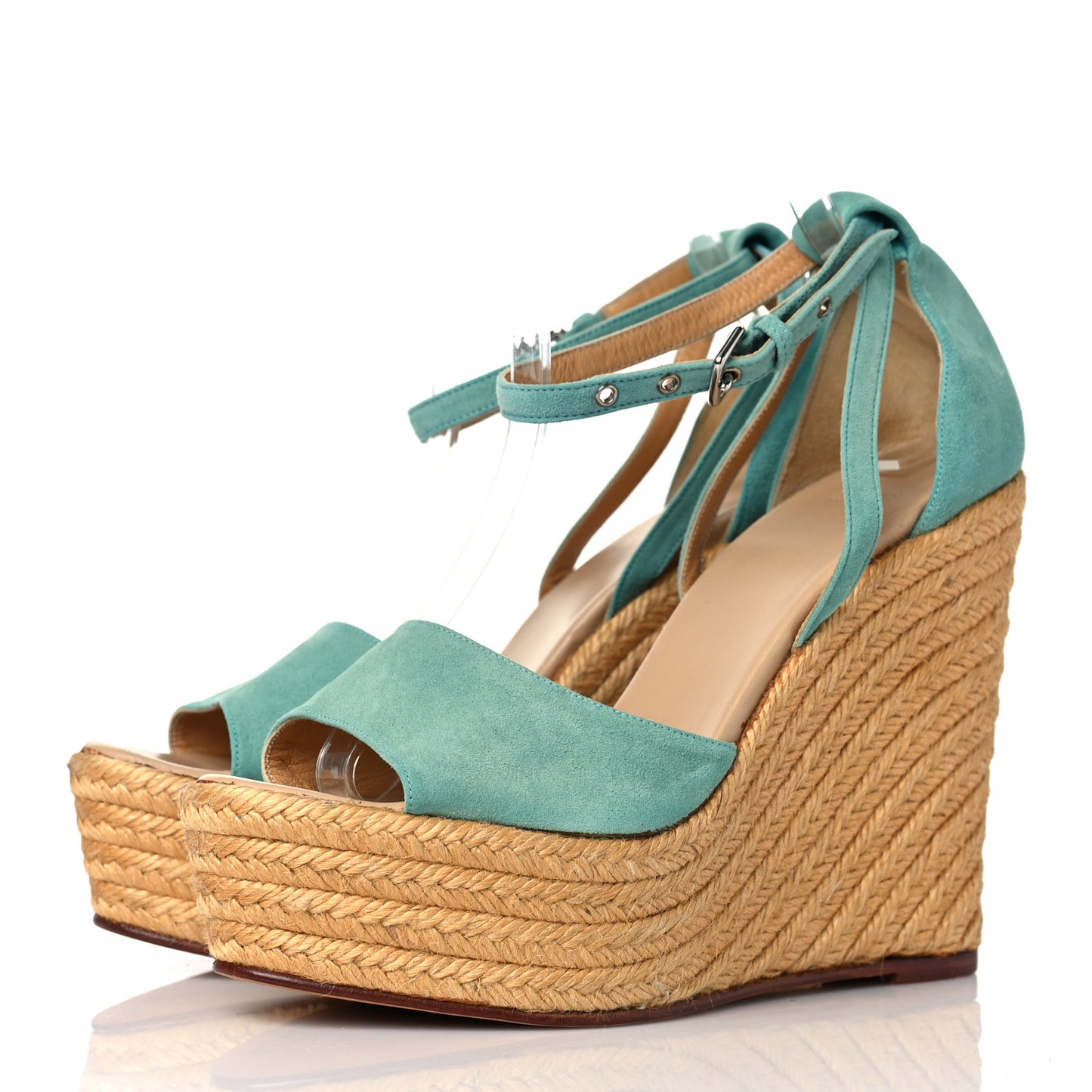 Suede Espadrille Wedge Sandals 39
