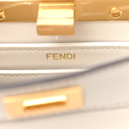 Fendi Shiny Nappa Petite Peekaboo I SEE U Satchel White 7 of 11