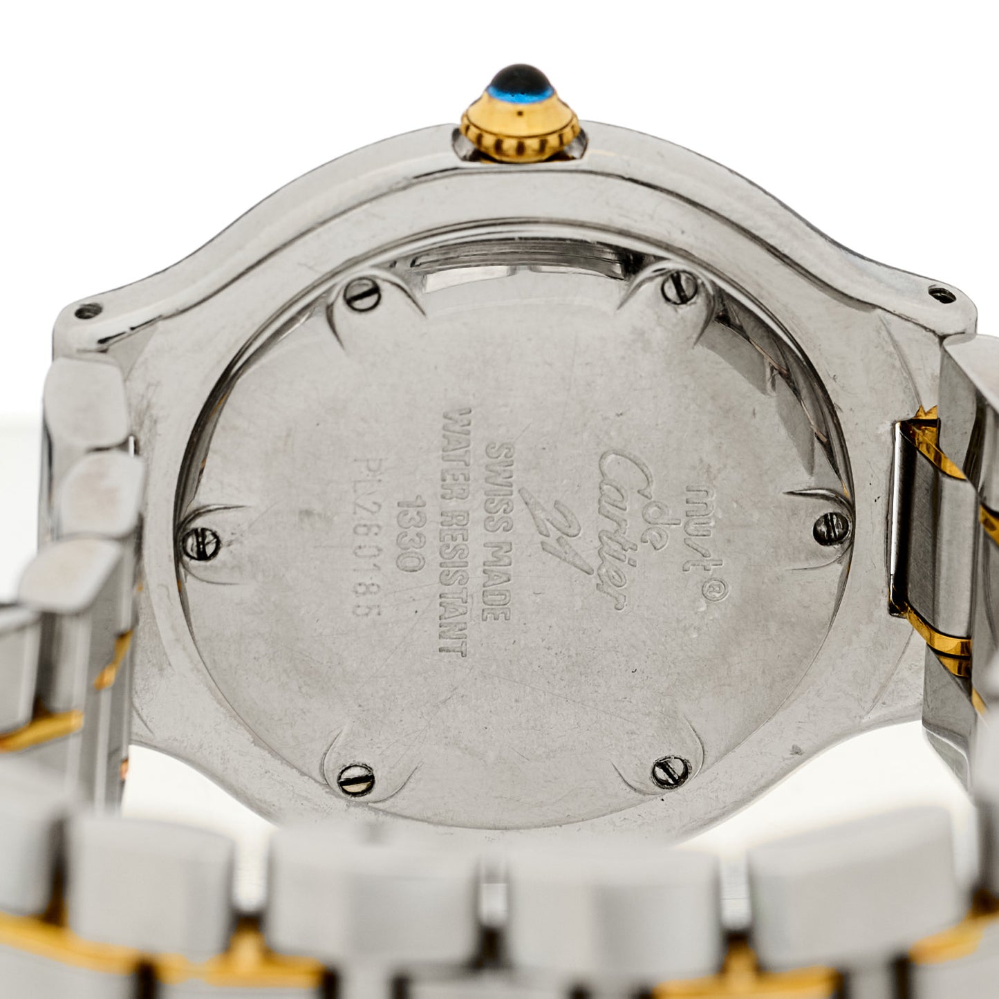 Stainless Steel 18K Yellow Gold 31mm Must de 21 Quartz Watch