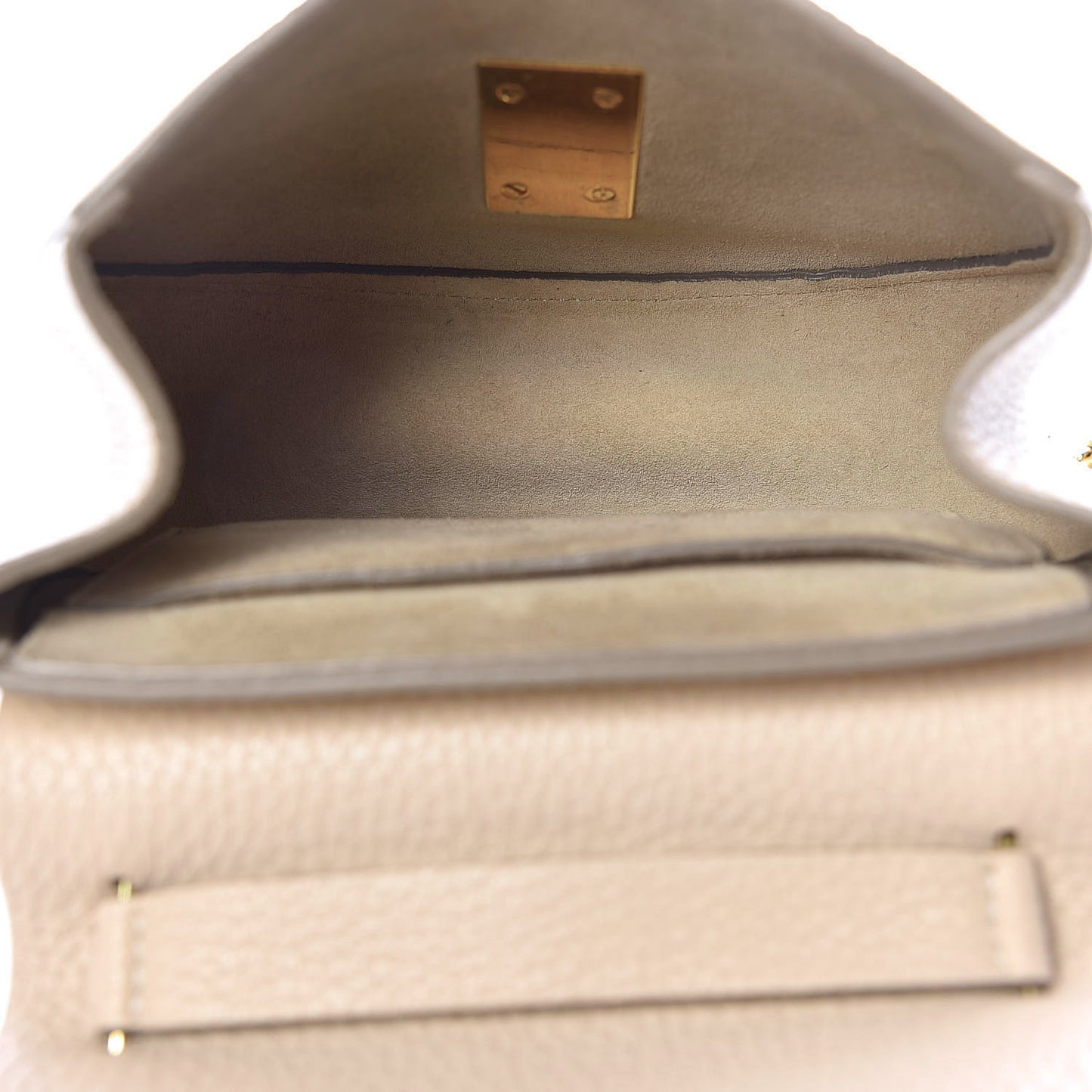 Grained Lambskin Mini Drew Shoulder Bag Abstract White