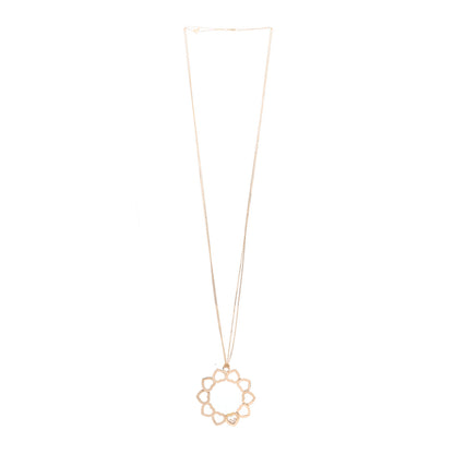 Chopard 18K Rose Gold Diamond Happy Hearts 10 Hearts Pendant Necklace 3 of 7