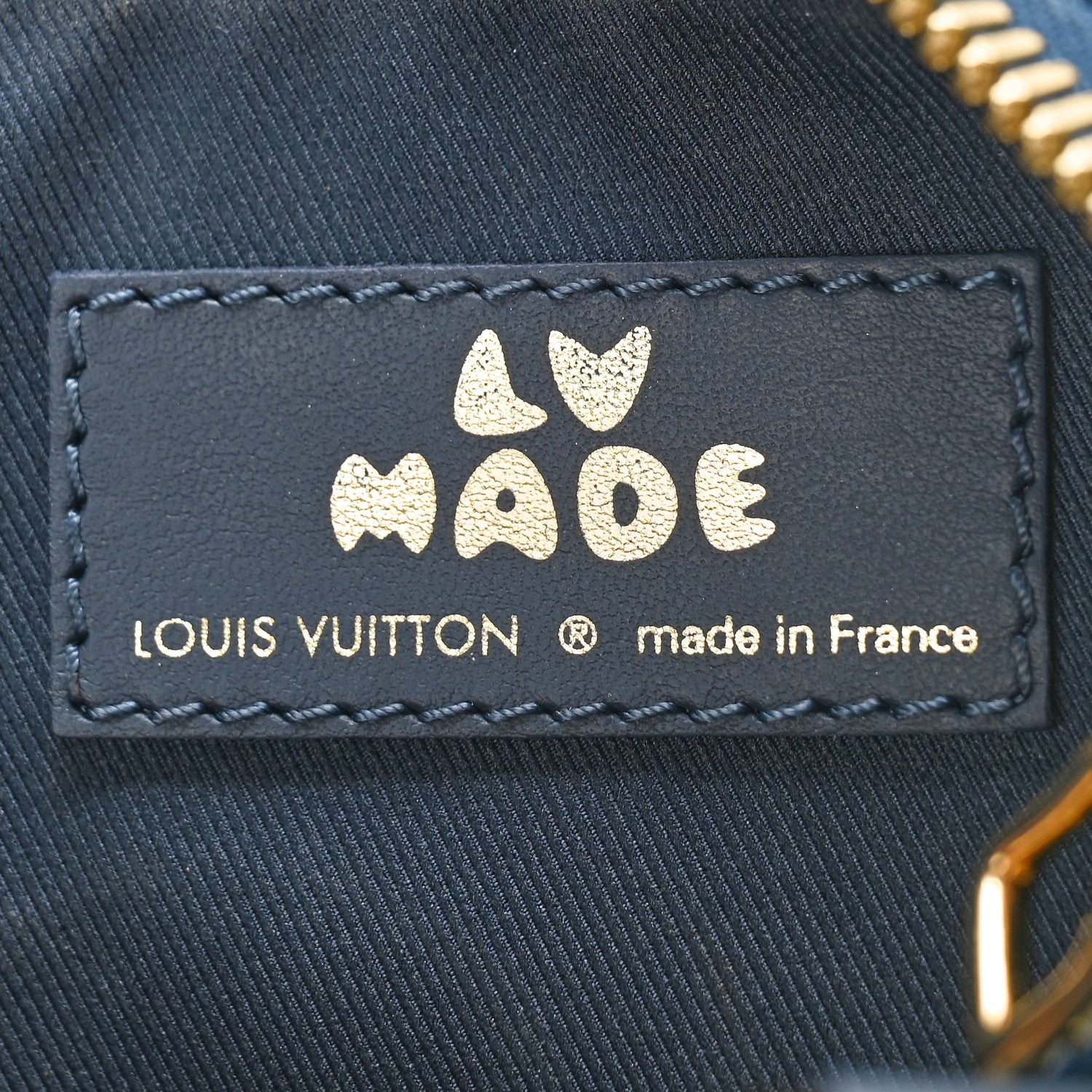 Louis Vuitton X NIGO Taurillon Monogram Denim Drip Keepall XS Blue 6 of 9