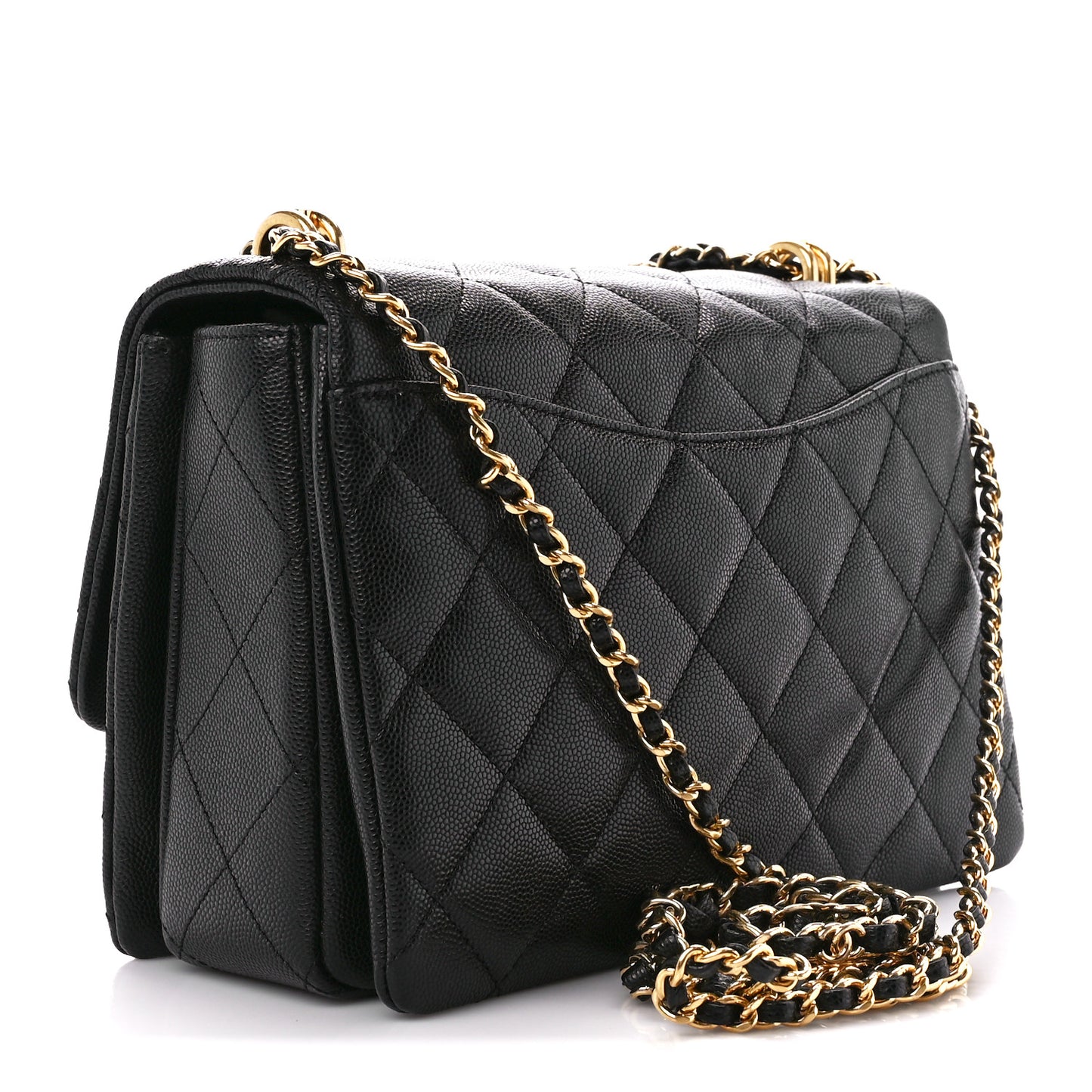 Caviar Quilted Coco First Flap Black