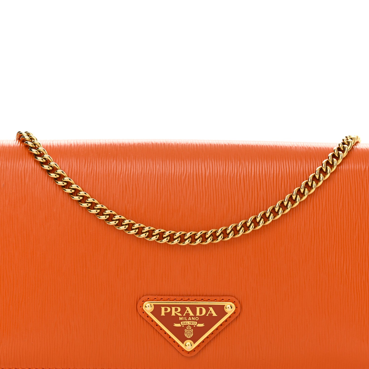 Prada Vitello Move Triangle Logo Miniborse Papaya 8 of 12