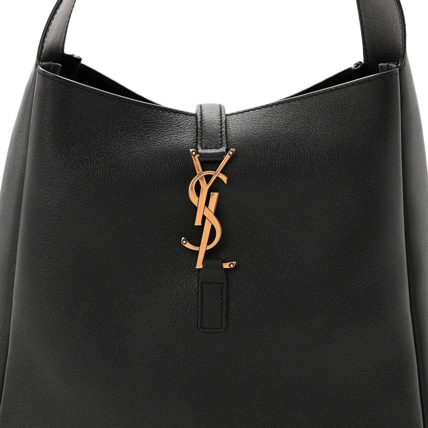 Saint Laurent Smooth Calfskin Small Le 5 A 7 Soft Hobo Black 8 of 10