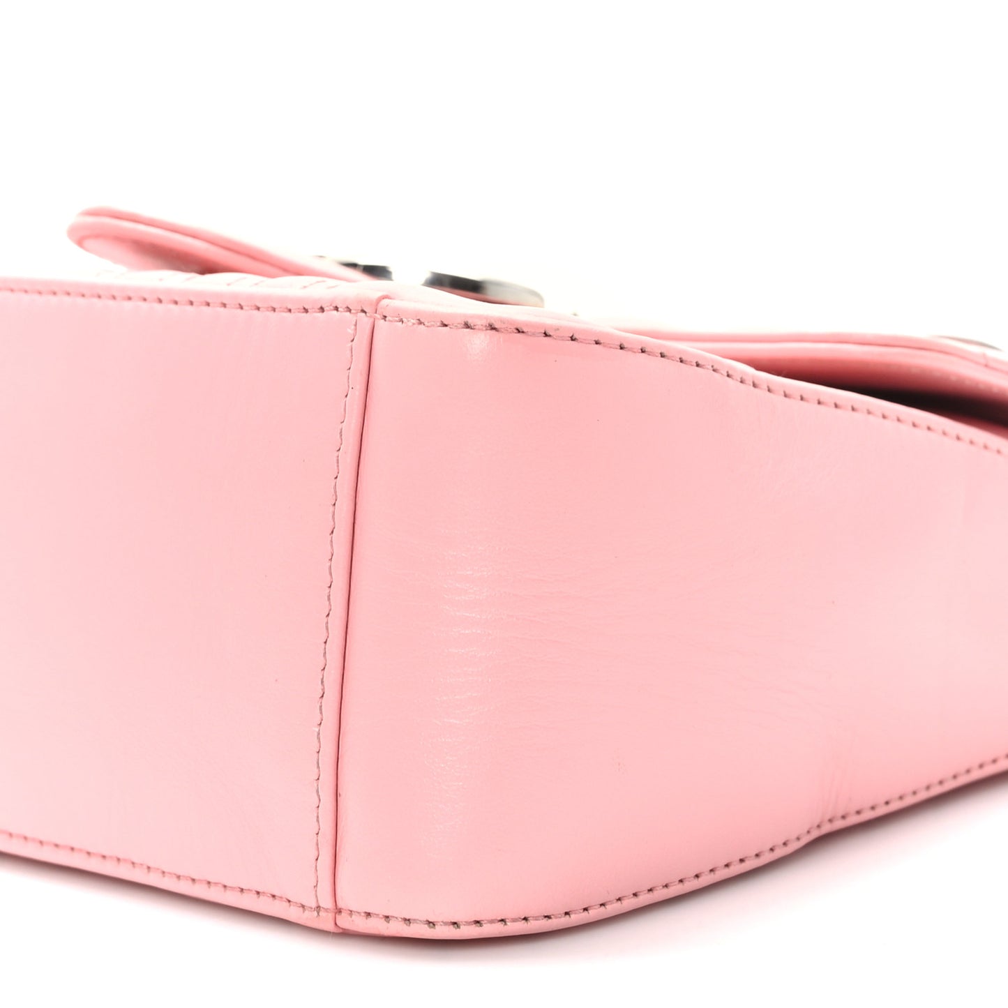 Calfskin Matelasse Mini GG Marmont Top Handle Shoulder Bag Wild Rose