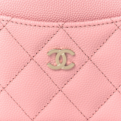 Chanel Caviar Quilted Card Holder Pink 9 of 10