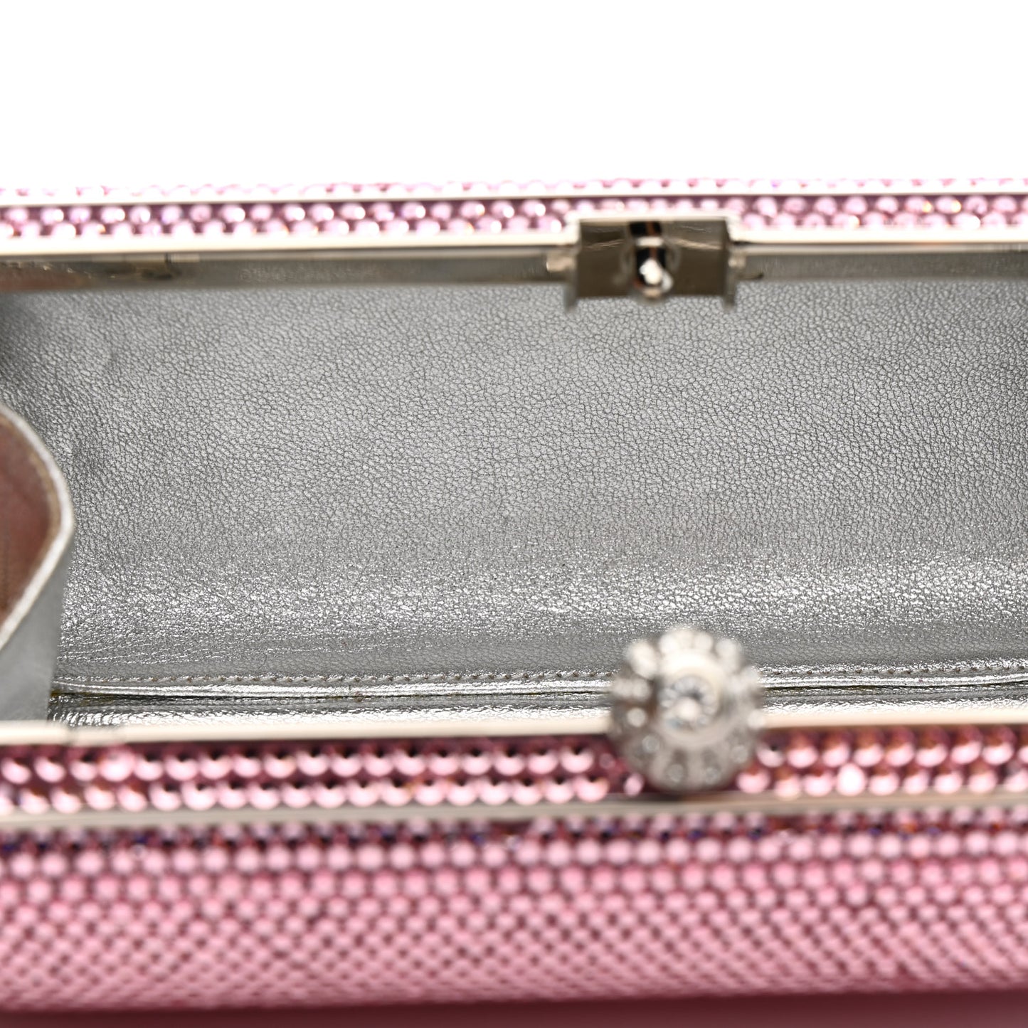 Swarovski Crystal Minaudiere Clutch Pink
