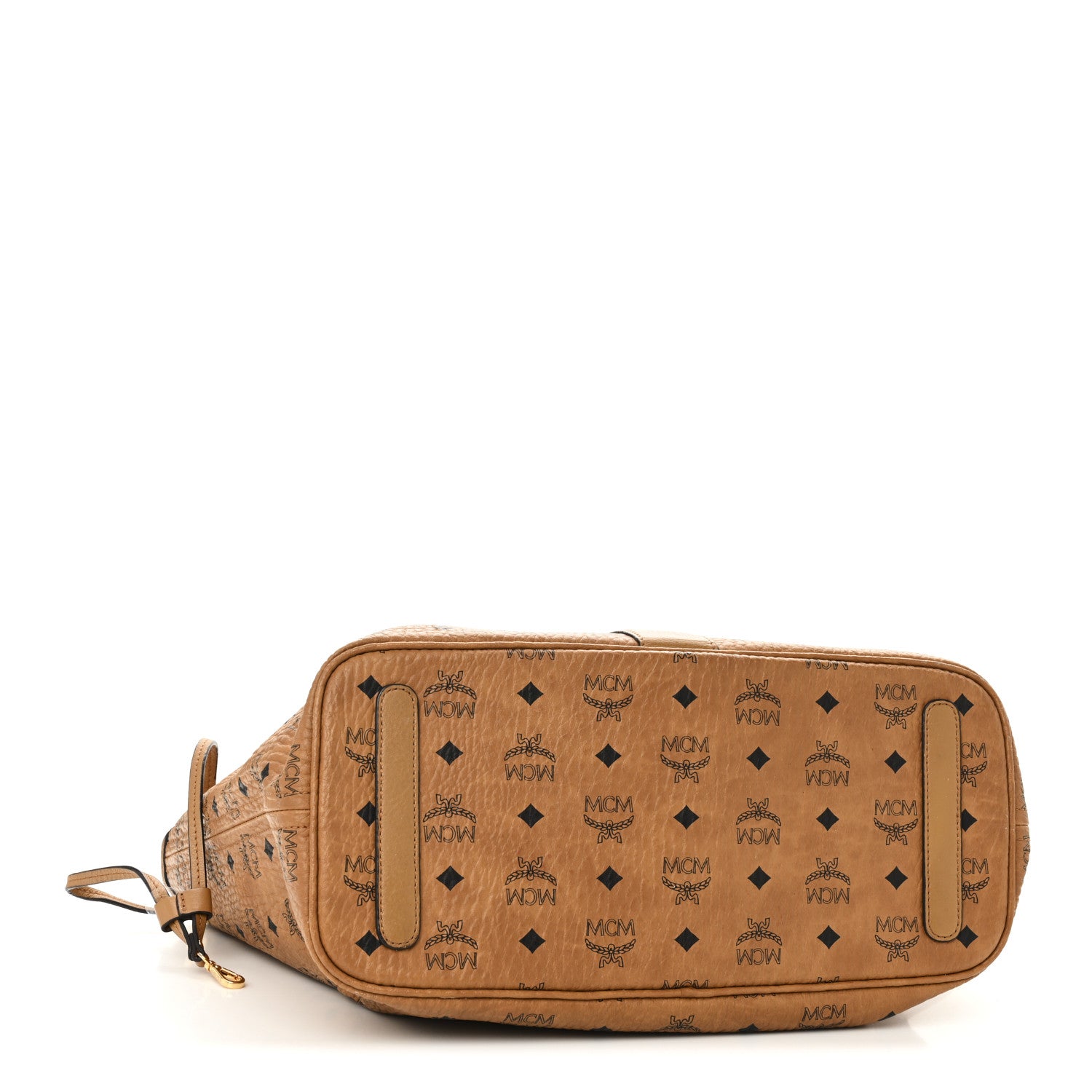 MCM Visetos Medium Liz Reversible Shopper Tote Cognac 6 of 15
