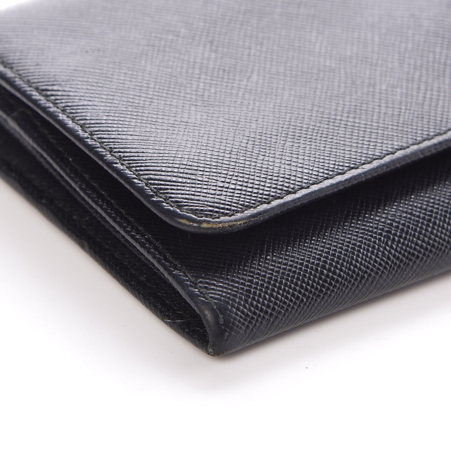 Saffiano Continental Flap Wallet Black