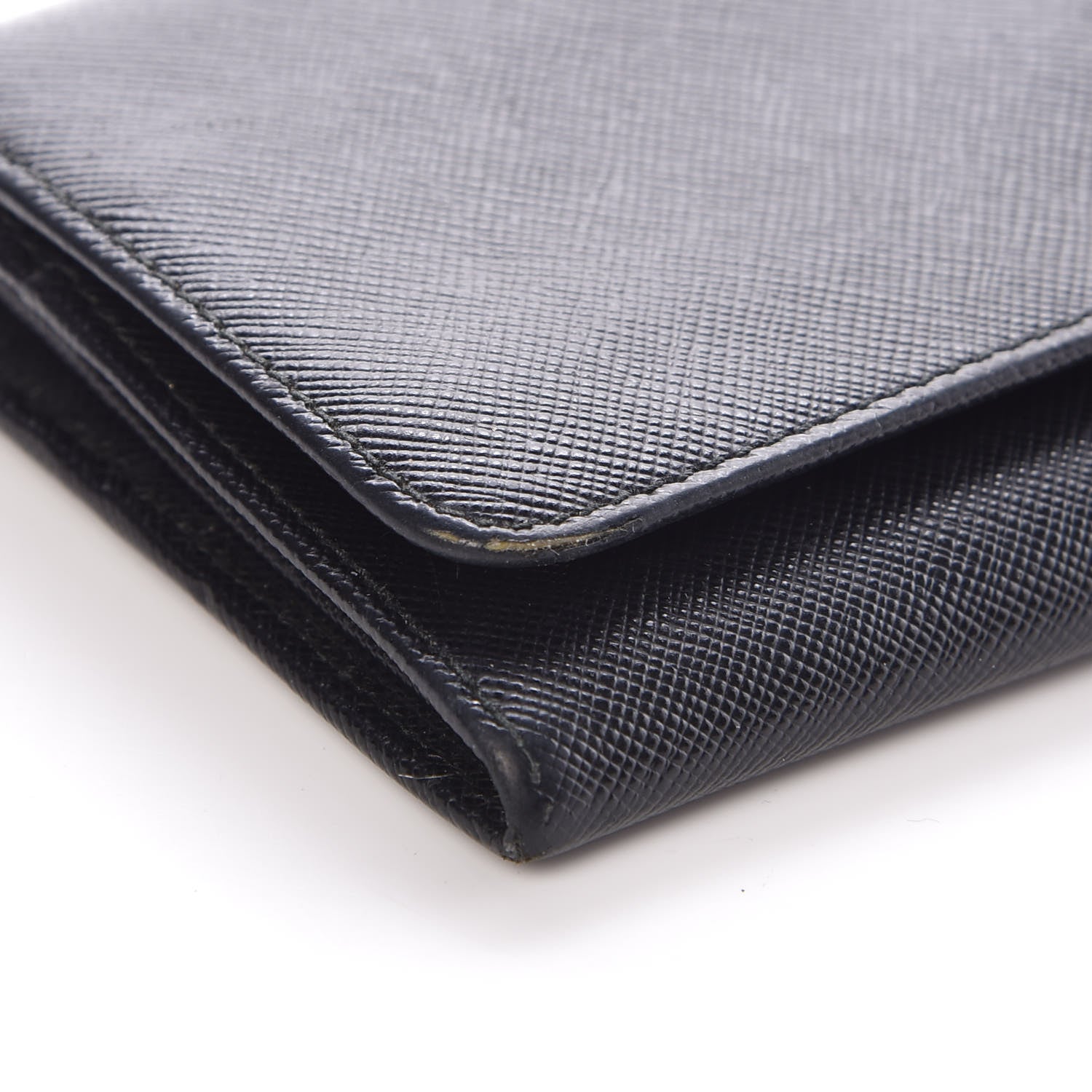 Prada Saffiano Continental Flap Wallet Black 10 of 11