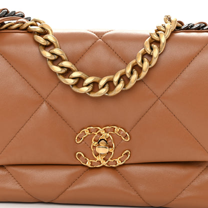Chanel Lambskin Quilted Medium Chanel 19 Flap Brown 8 of 10