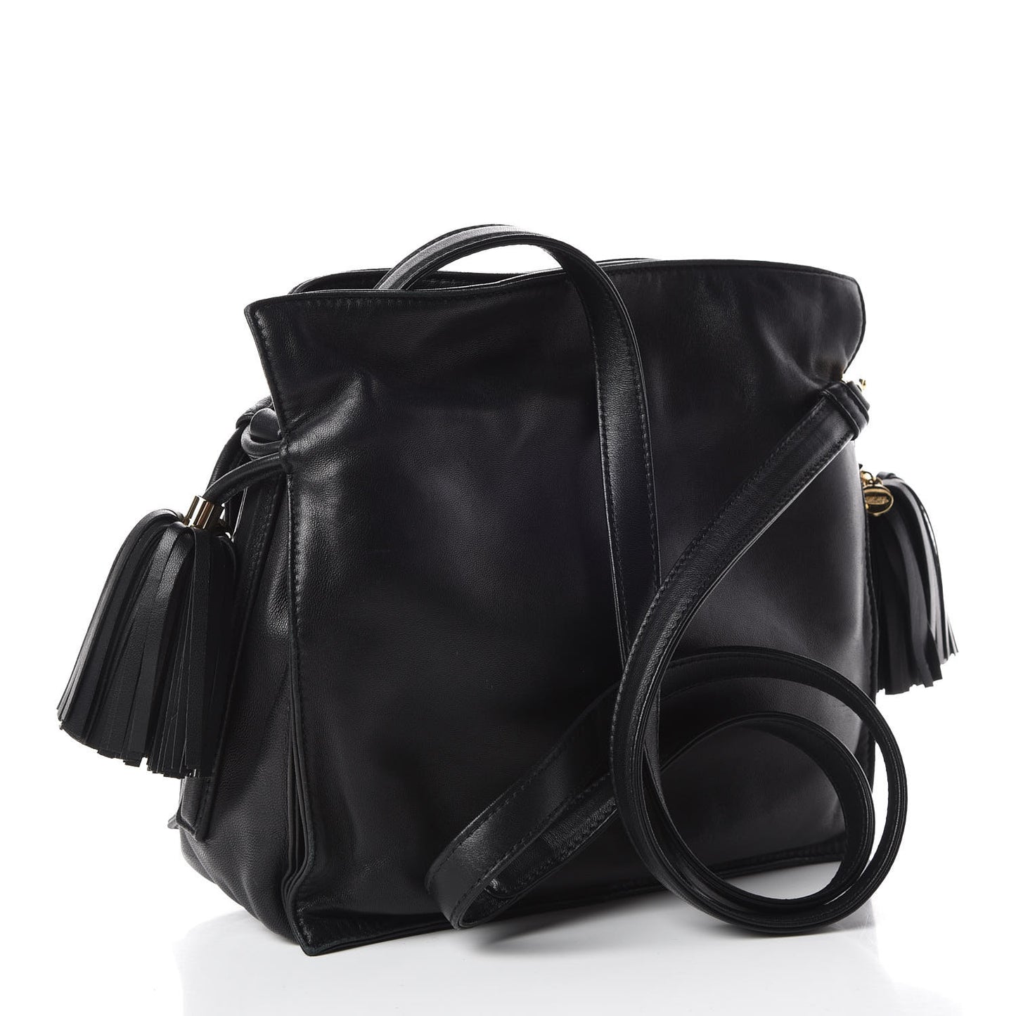 Nappa Small Flamenco Shoulder Bag Black