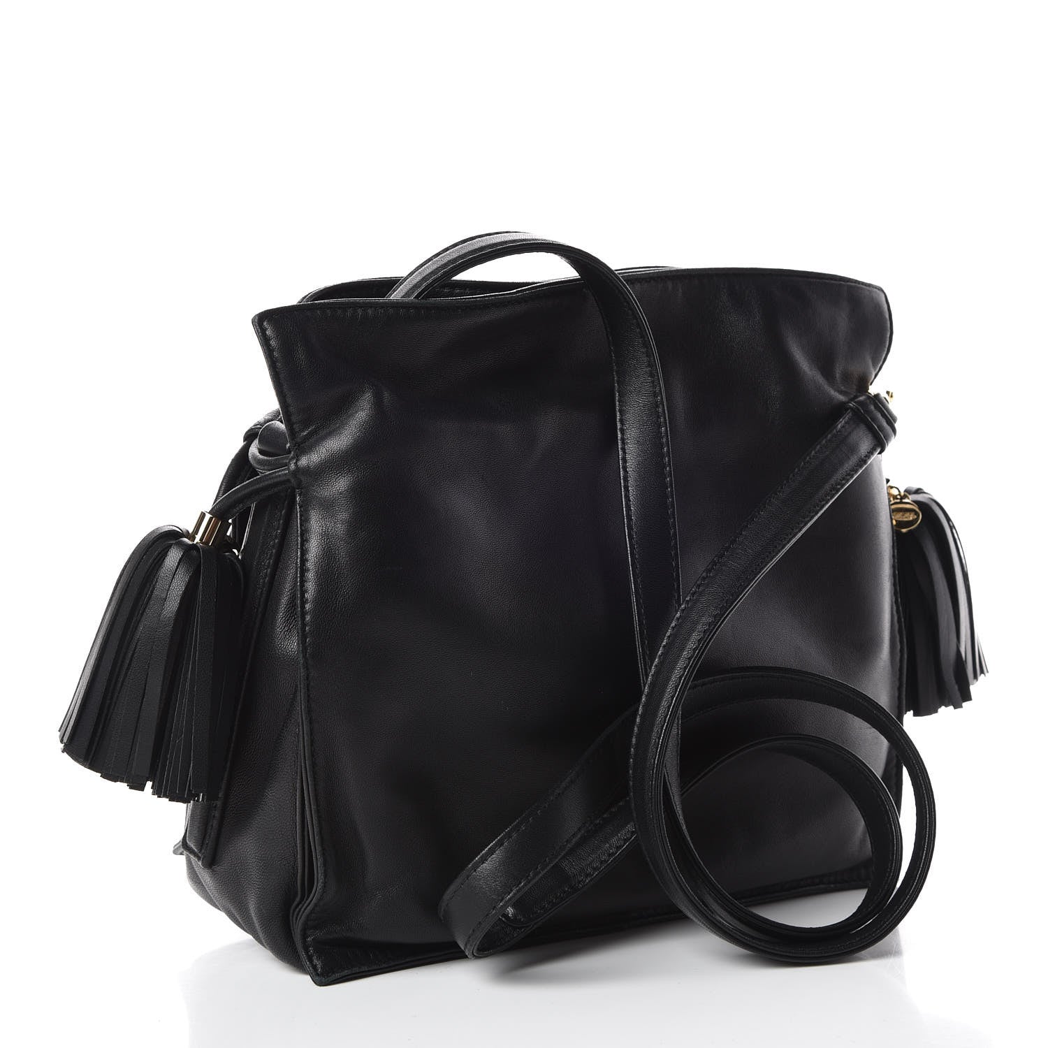 Loewe Nappa Small Flamenco Shoulder Bag Black 3 of 9