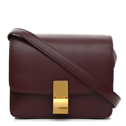 Celine Box Calfskin Small Classic Box Flap Bag Burgundy 1 of 8