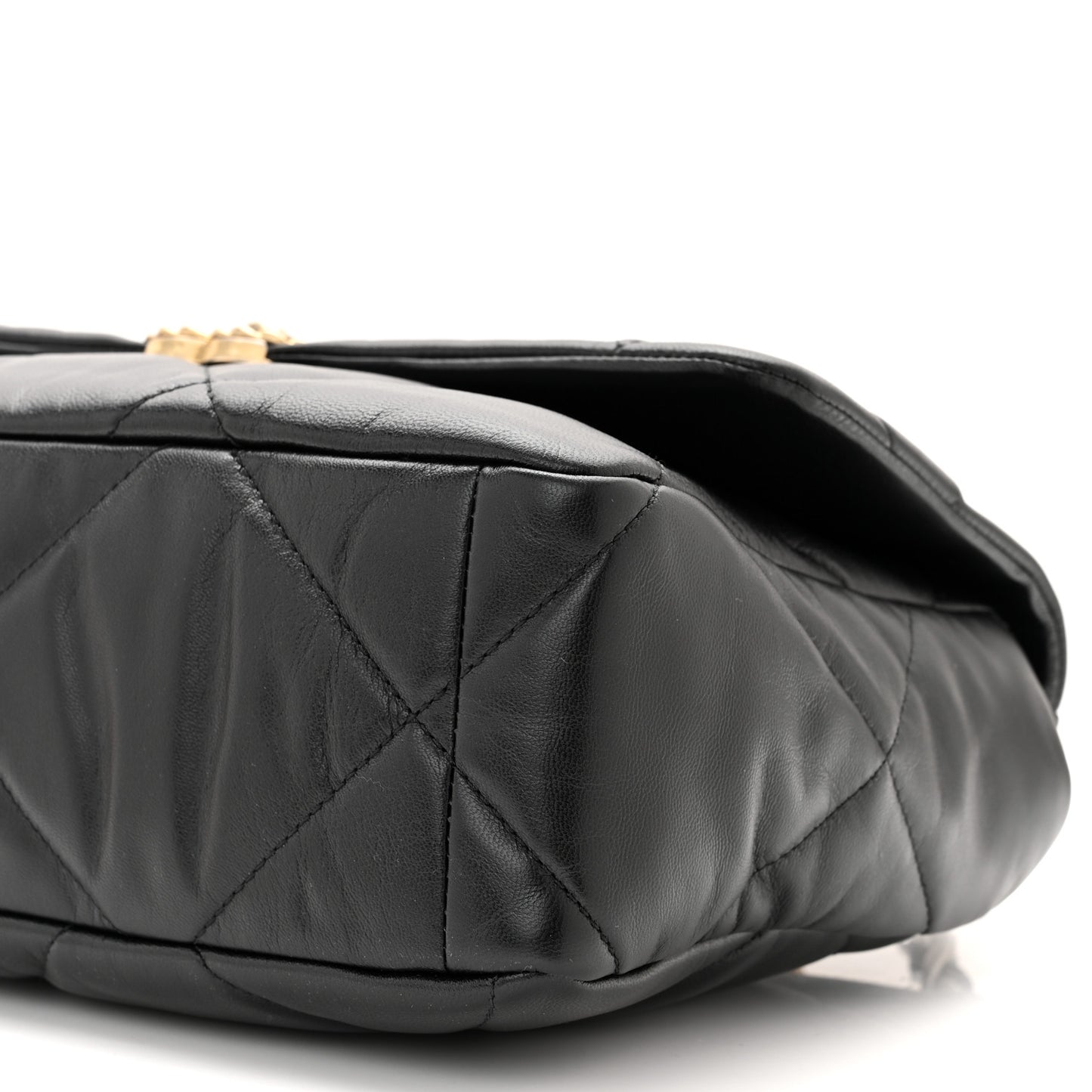 Lambskin Quilted Large Chanel 19 Flap Black