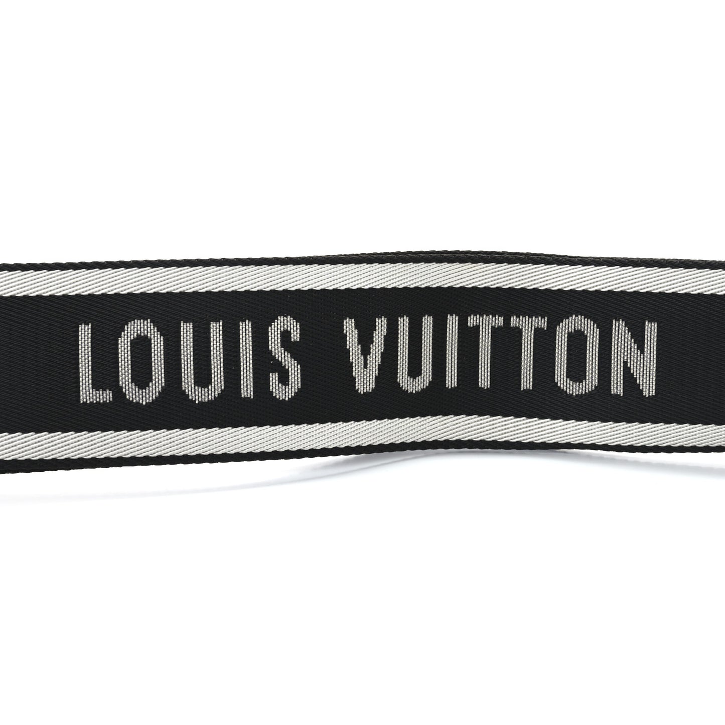 Nylon Jacquard Sporty Bandouliere Shoulder Strap Black