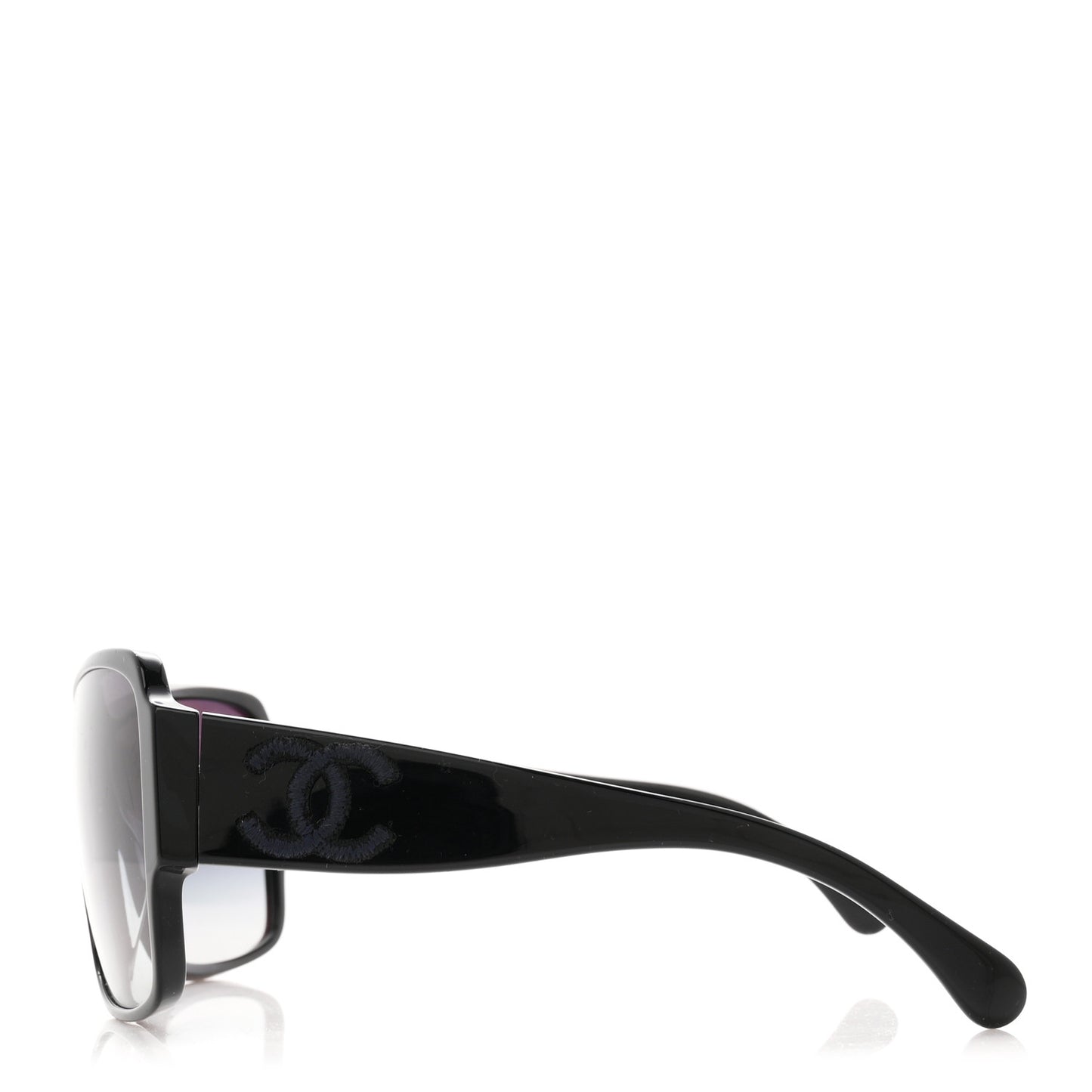 Acetate Shield Sunglasses 5449-A Black