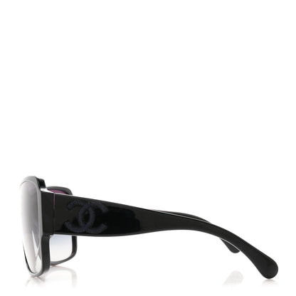 Chanel Acetate Shield Sunglasses 5449-A Black 3 of 8