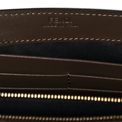 Fendi Vitello Soft F is Fendi Bi-Color FF 1974 Embossed Continental Envelope Wallet On Chain Maya Black 6 of 14