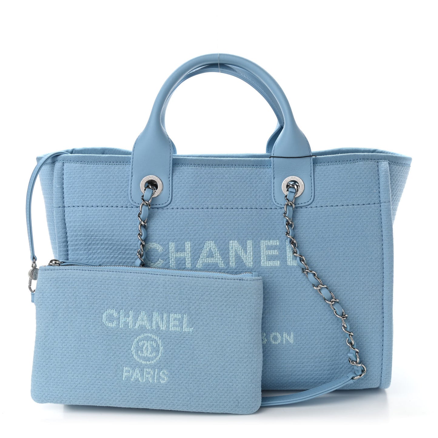 Mixed Fibers Small Deauville Tote Light Blue