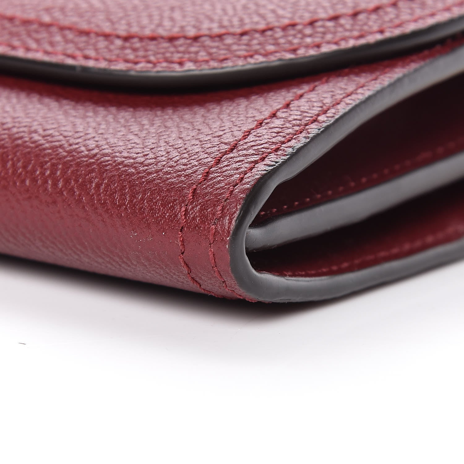 Burberry Grainy Calfskin Henley Wallet On Chain Burgundy 9 of 9