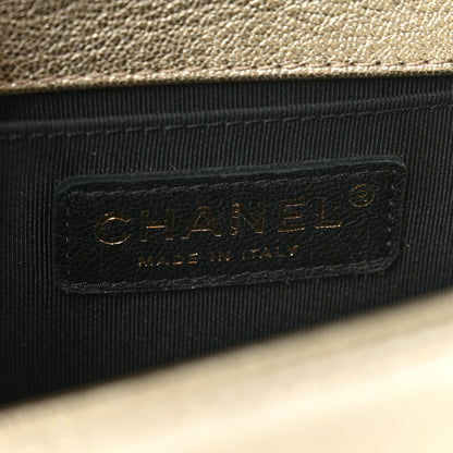 Chanel Metallic Goatskin Calfskin Small Boy Flap Gold Black 5 of 8