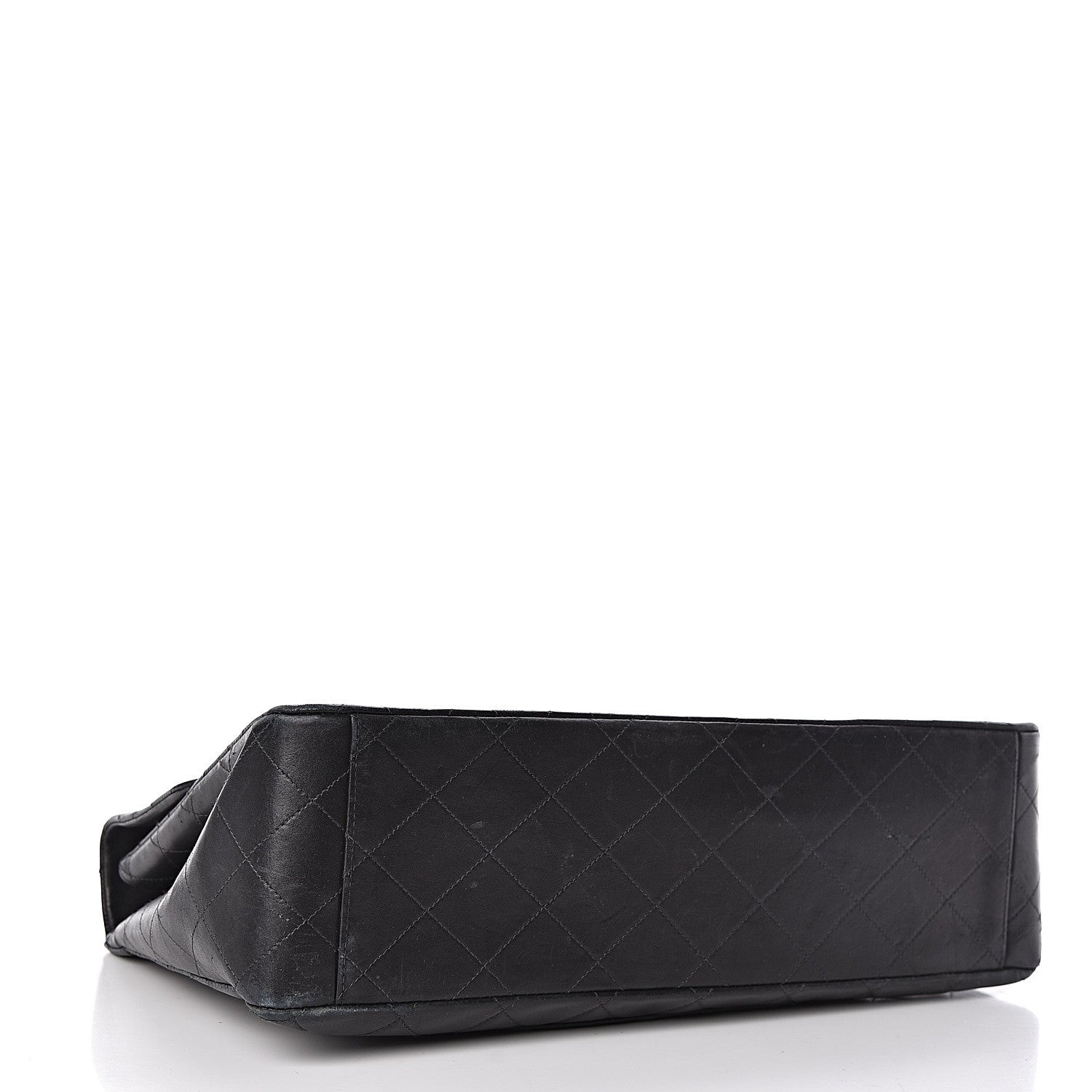 Chanel Lambskin Quilted XL Jumbo Single Flap Black 4 of 14