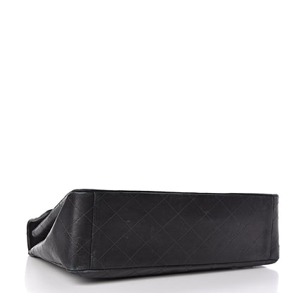 Chanel Lambskin Quilted XL Jumbo Single Flap Black 4 of 14