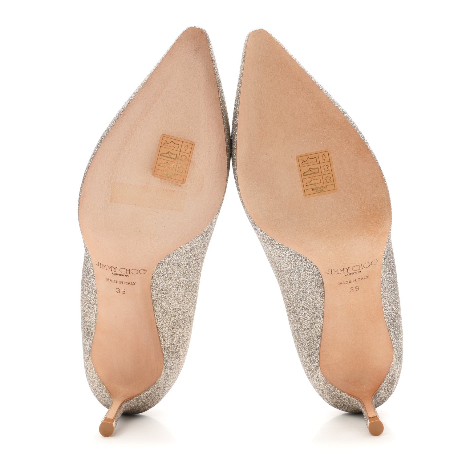 Jimmy Choo Dusty Glitter Romy 60 Pumps 39 Platinum Ice 6 of 9