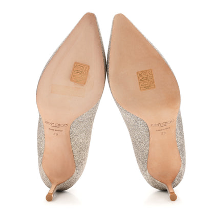 Jimmy Choo Dusty Glitter Romy 60 Pumps 39 Platinum Ice 6 of 9